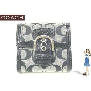 Coach(コーチ) 2つ折り財布 ソーホー シグネチャー フレンチ ブラック 42138