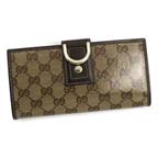 GUCCI(グッチ) 長札財布 154256 WALLET CONTINENTAL ZIP ベージュ/ダークブラウン